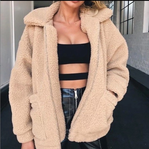 I.AM.GIA Teddy Bear Coat in colour caramel - Picture 2 of 4